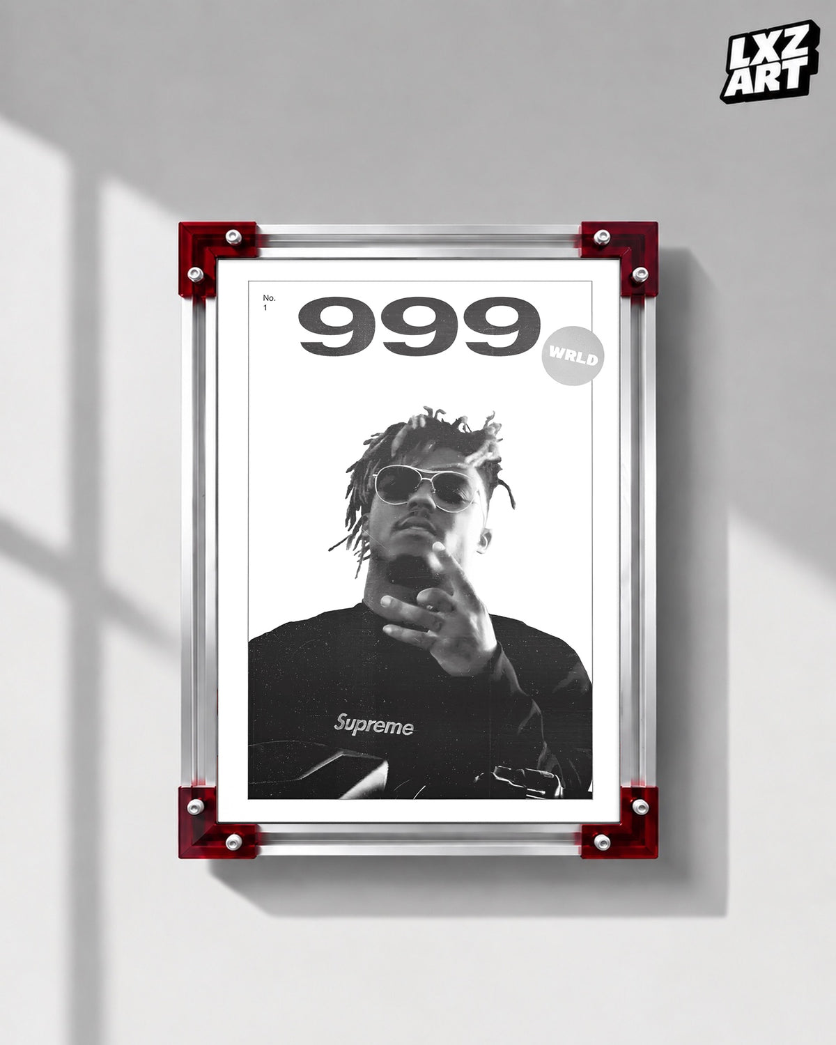 Juice WRLD 999 Portrait Poster | Unframed Bedroom Wall Art — LXZART display 1; frame not included