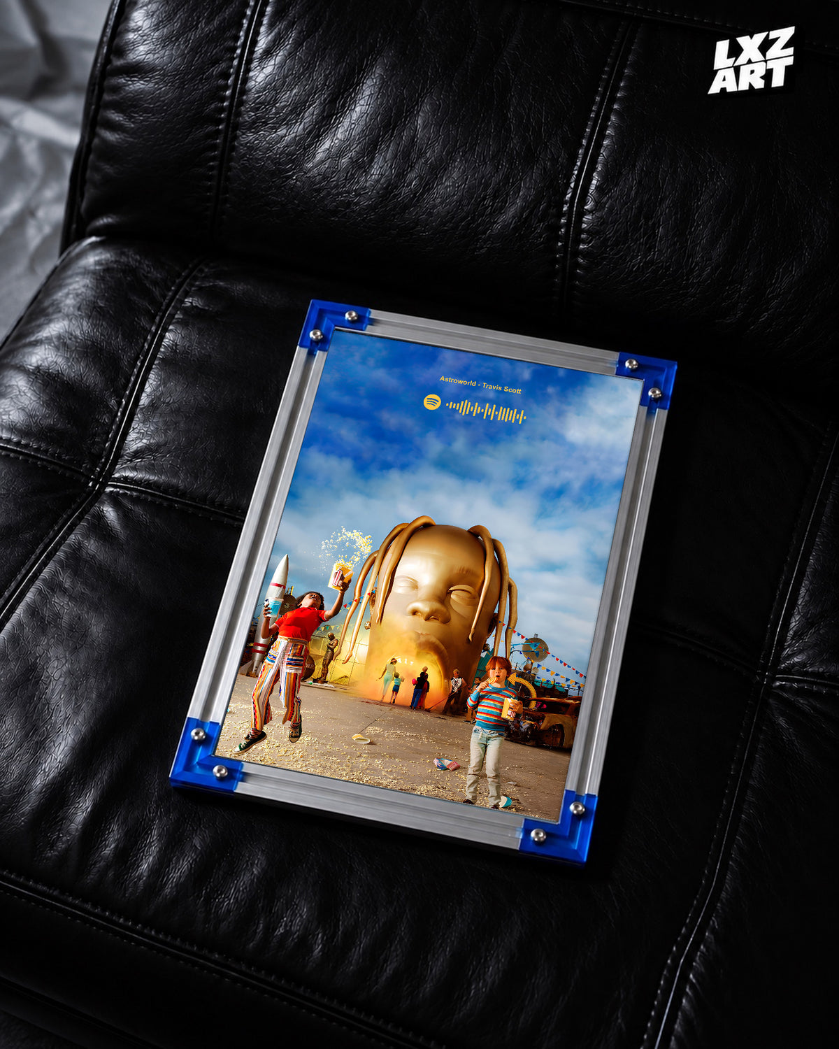Travis Scott Astroworld Blue Sky Album Poster | Unframed Wall Art — LXZART display 2; frame not included
