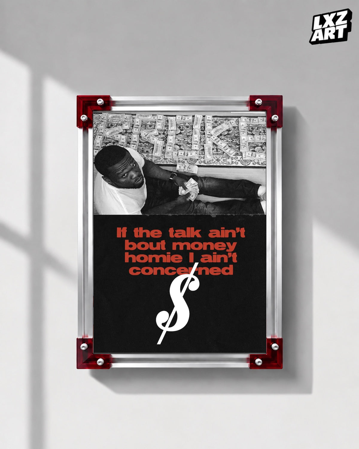 50 Cent Quote Poster | Unframed Bedroom Wall Art — LXZART display 1; frame not included