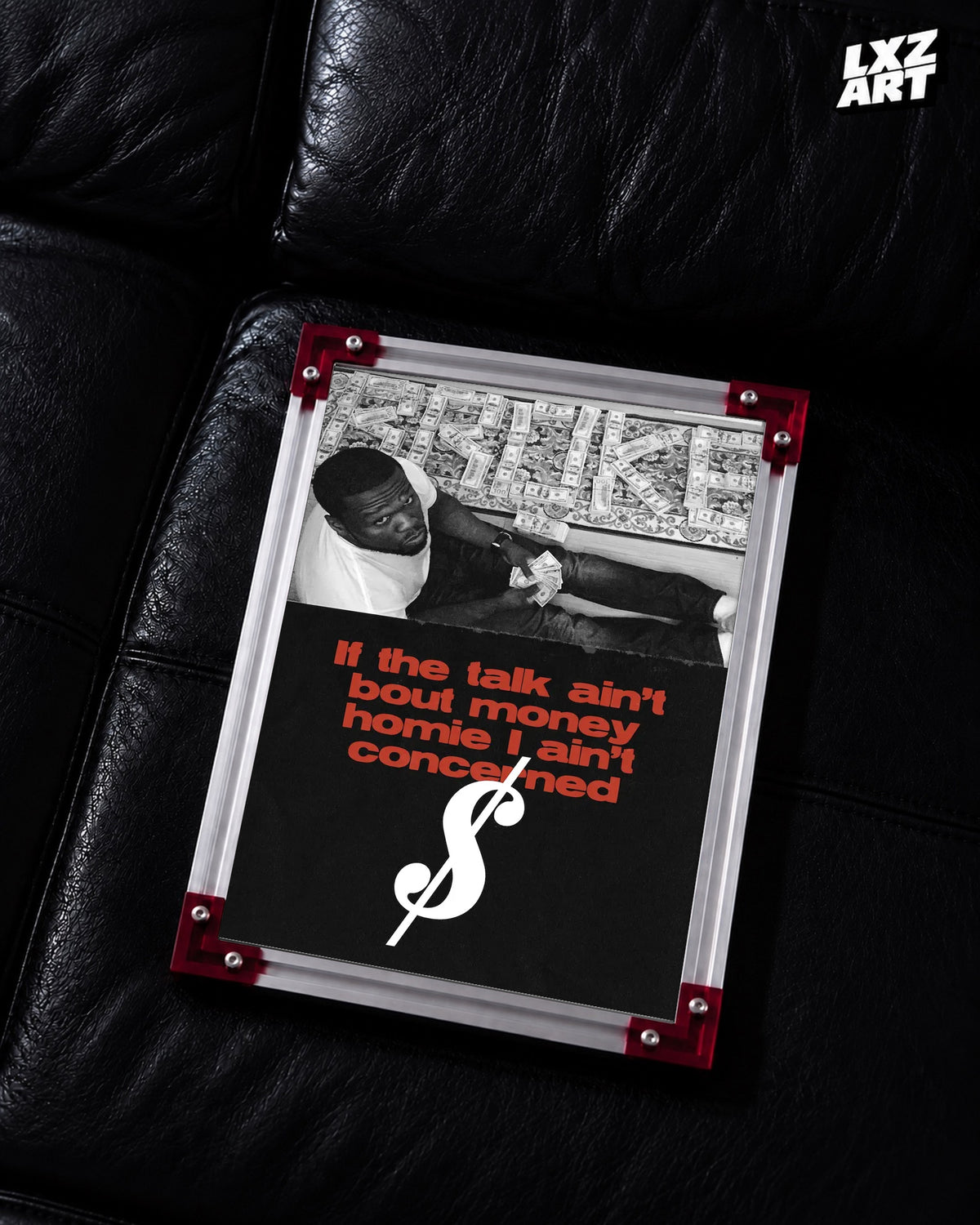 50 Cent Quote Poster | Unframed Bedroom Wall Art — LXZART display 2; frame not included