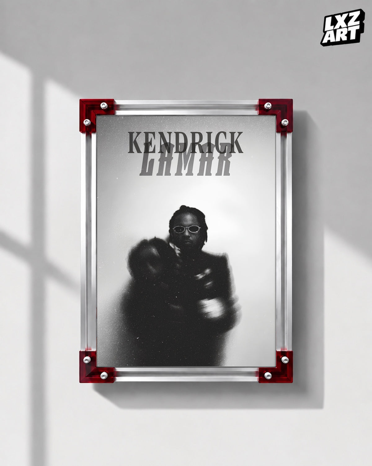 Kendrick Lamar Black and White Portrait Poster | Unframed Hip Hop Wall Art — LXZART display 1; frame not included