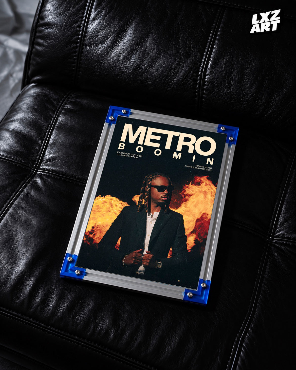 Metro Boomin Portrait Poster | Unframed Bedroom Wall Art — LXZART display 2; frame not included