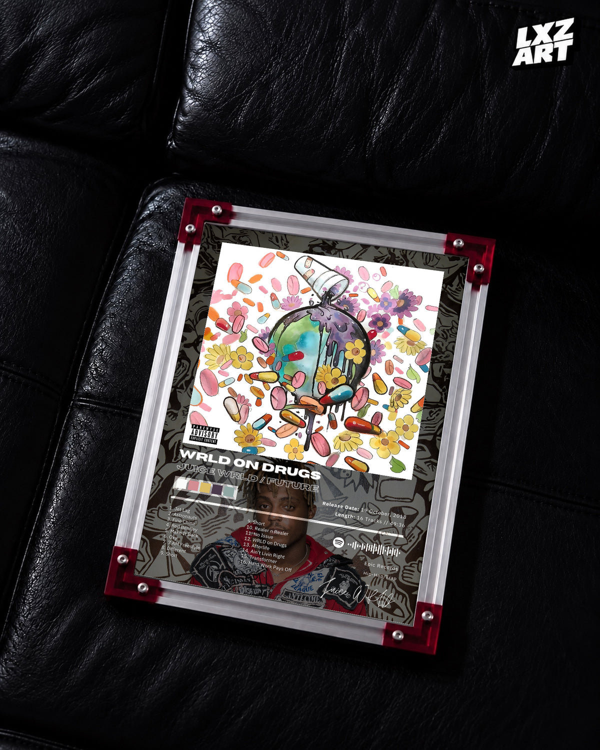 Future & Juice WRLD WRLD On Drugs Album Poster | Unframed Bedroom Wall Art — LXZART display 2; frame not included