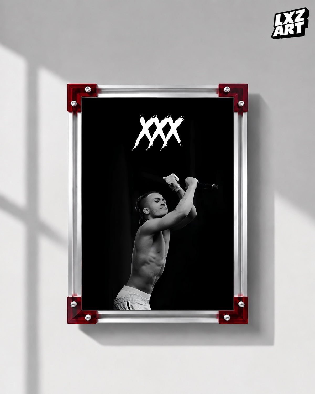XXXTentacion XXX Performance Poster | Unframed Hip Hop Wall Art — LXZART display 1; frame not included