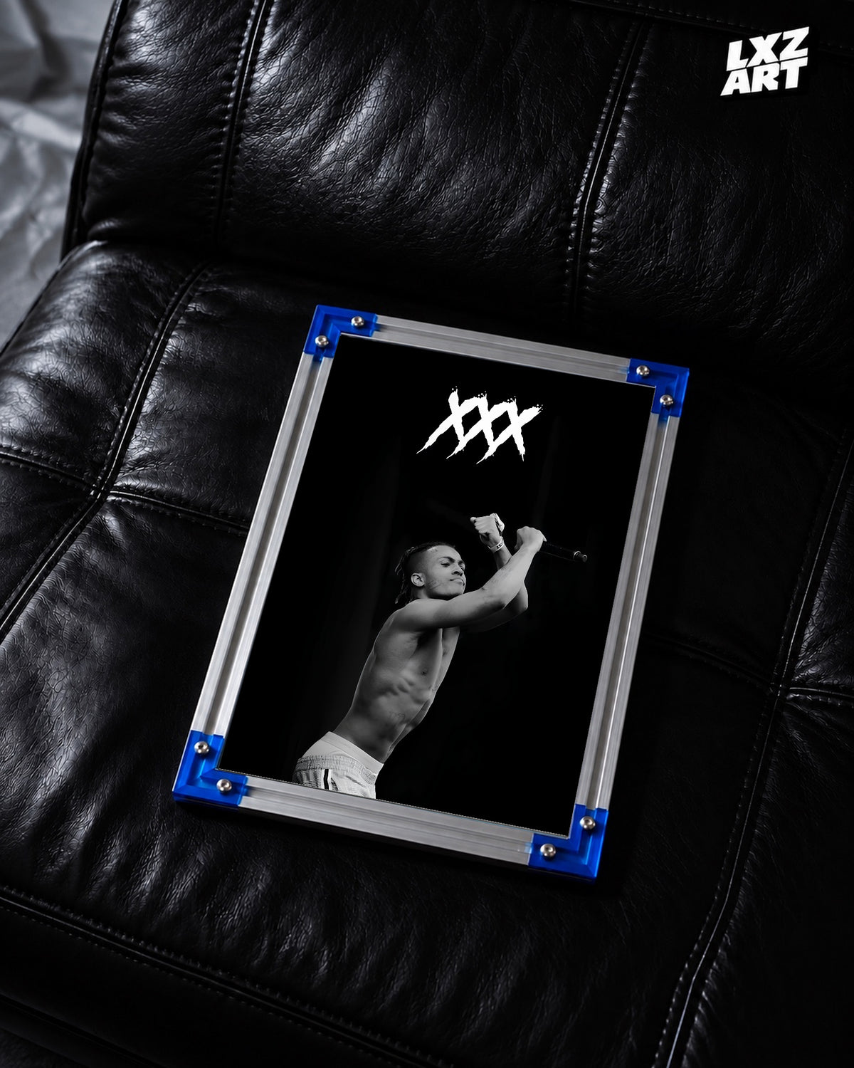 XXXTentacion XXX Performance Poster | Unframed Hip Hop Wall Art — LXZART display 2; frame not included