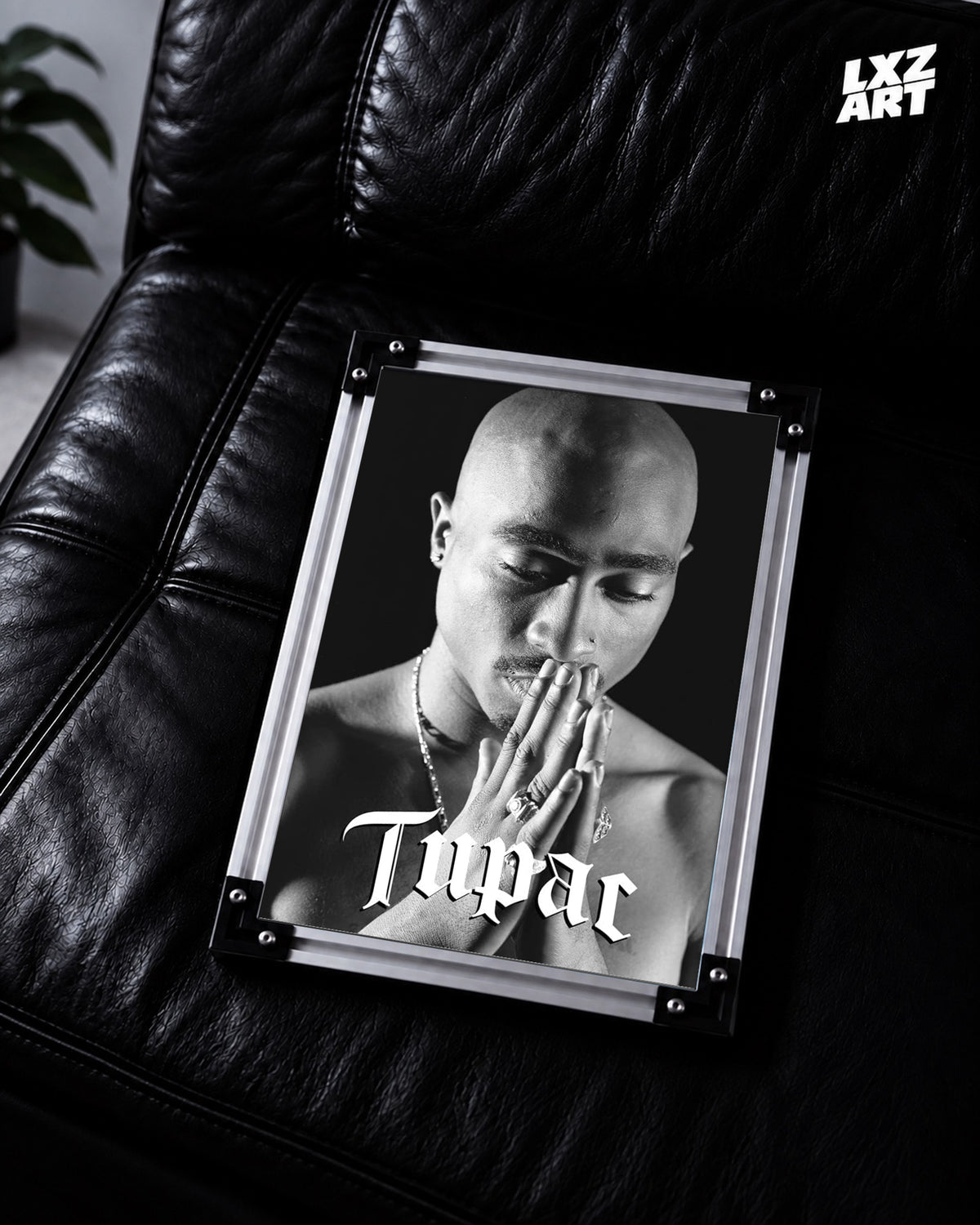 2Pac Praying Portrait Poster | Unframed Bedroom Wall Art — LXZART display 2; frame not included