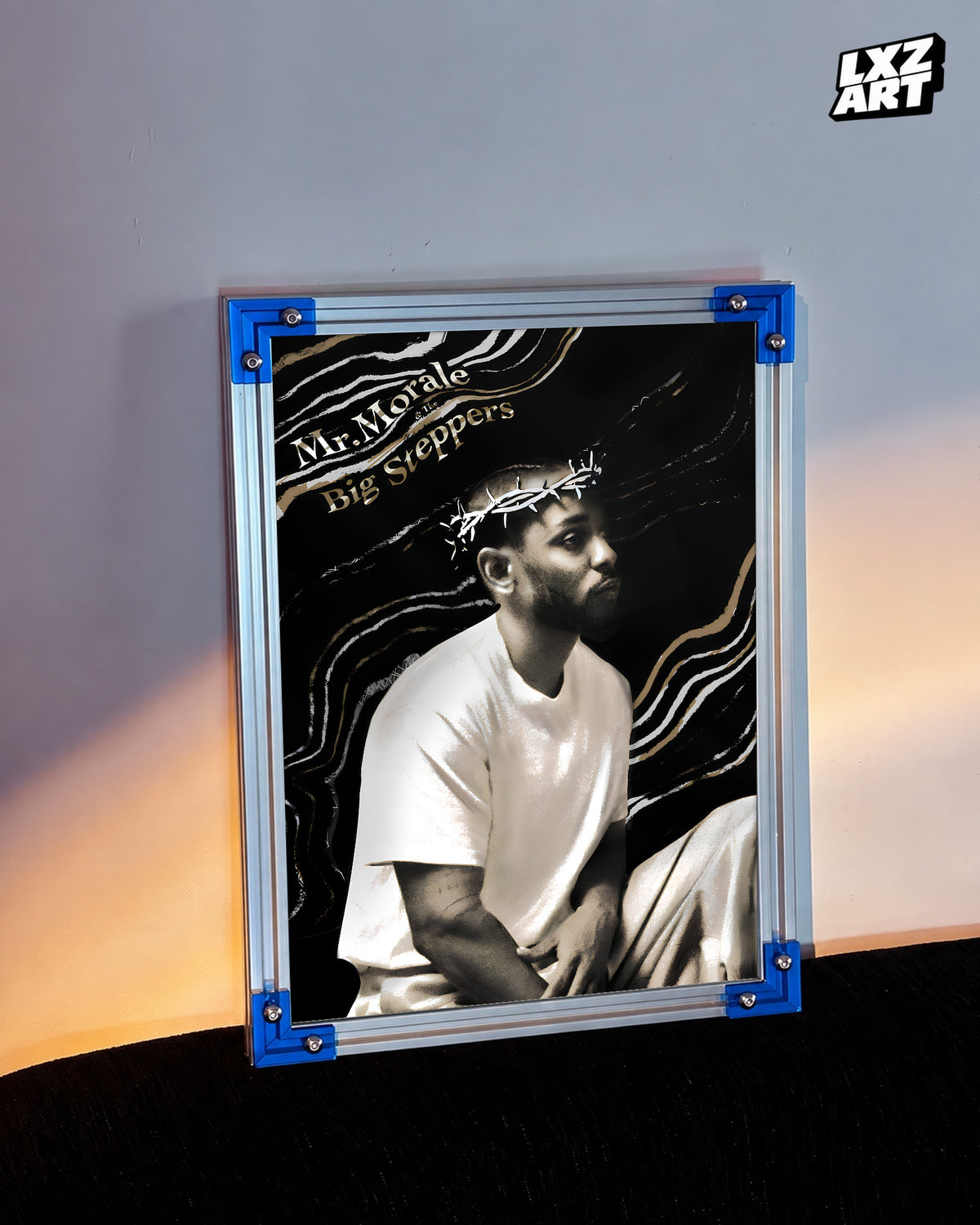 Kendrick Lamar Mr. Morale & The Big Steppers Poster | Unframed Hip Hop Wall Art — LXZART display 3; frame not included