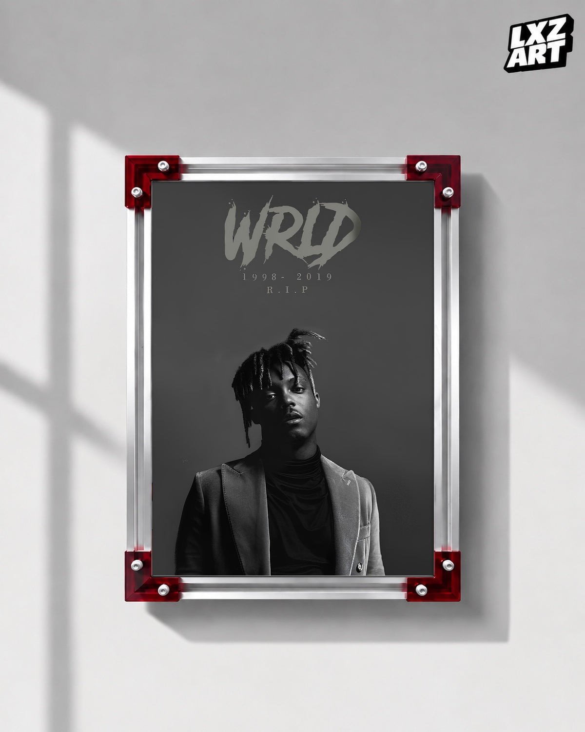 Juice WRLD 1998–2019 Memorial Portrait Poster | Unframed Bedroom Wall Art — LXZART display 1; frame not included