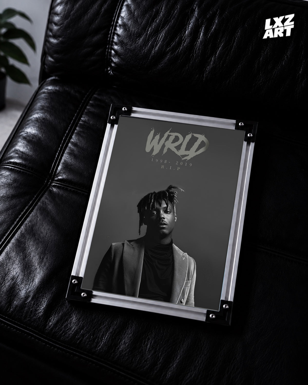 Juice WRLD 1998–2019 Memorial Portrait Poster | Unframed Bedroom Wall Art — LXZART display 2; frame not included