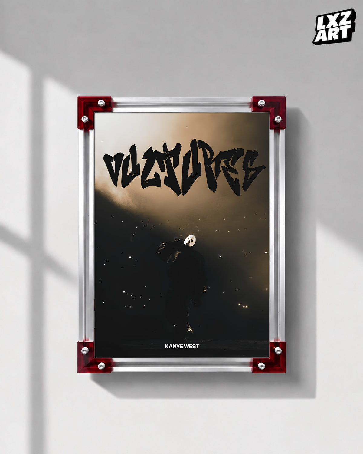Kanye West Vultures Era Poster | Unframed Hip Hop Wall Art — LXZART display 1; frame not included