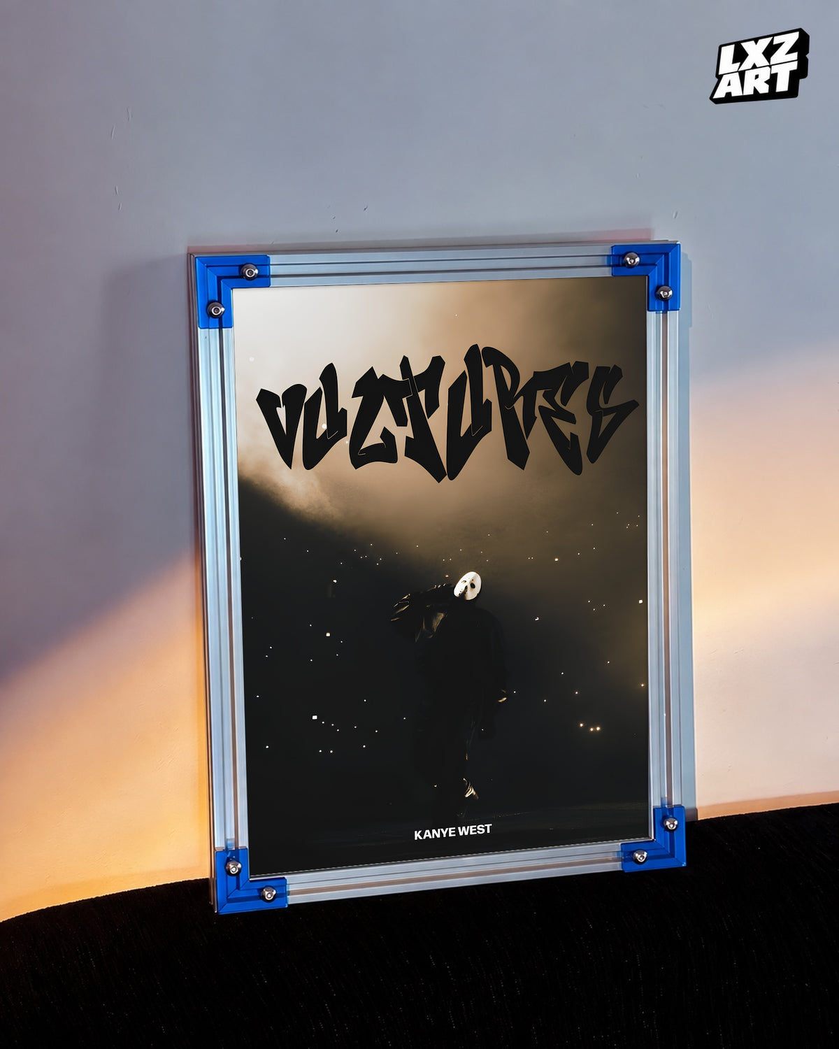 Kanye West Vultures Era Poster | Unframed Hip Hop Wall Art — LXZART display 3; frame not included