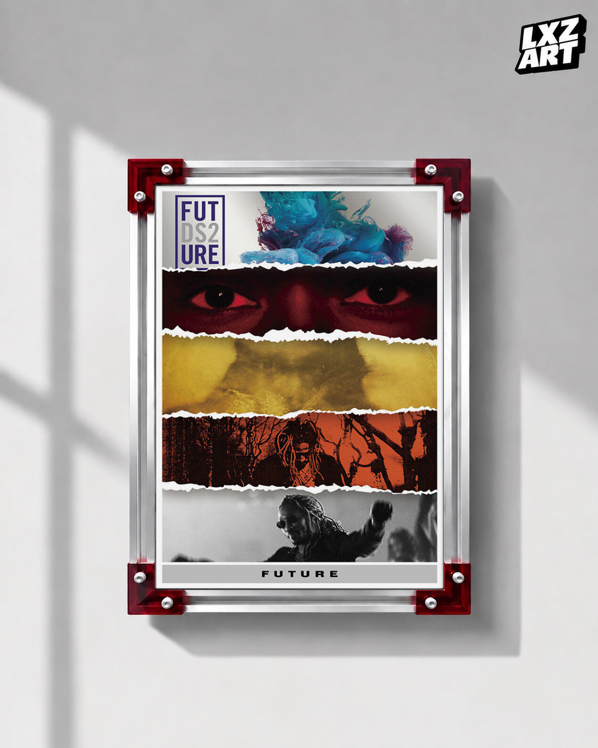 Future DS2 Collage Poster | Unframed Hip Hop Wall Art — LXZART display 1; frame not included