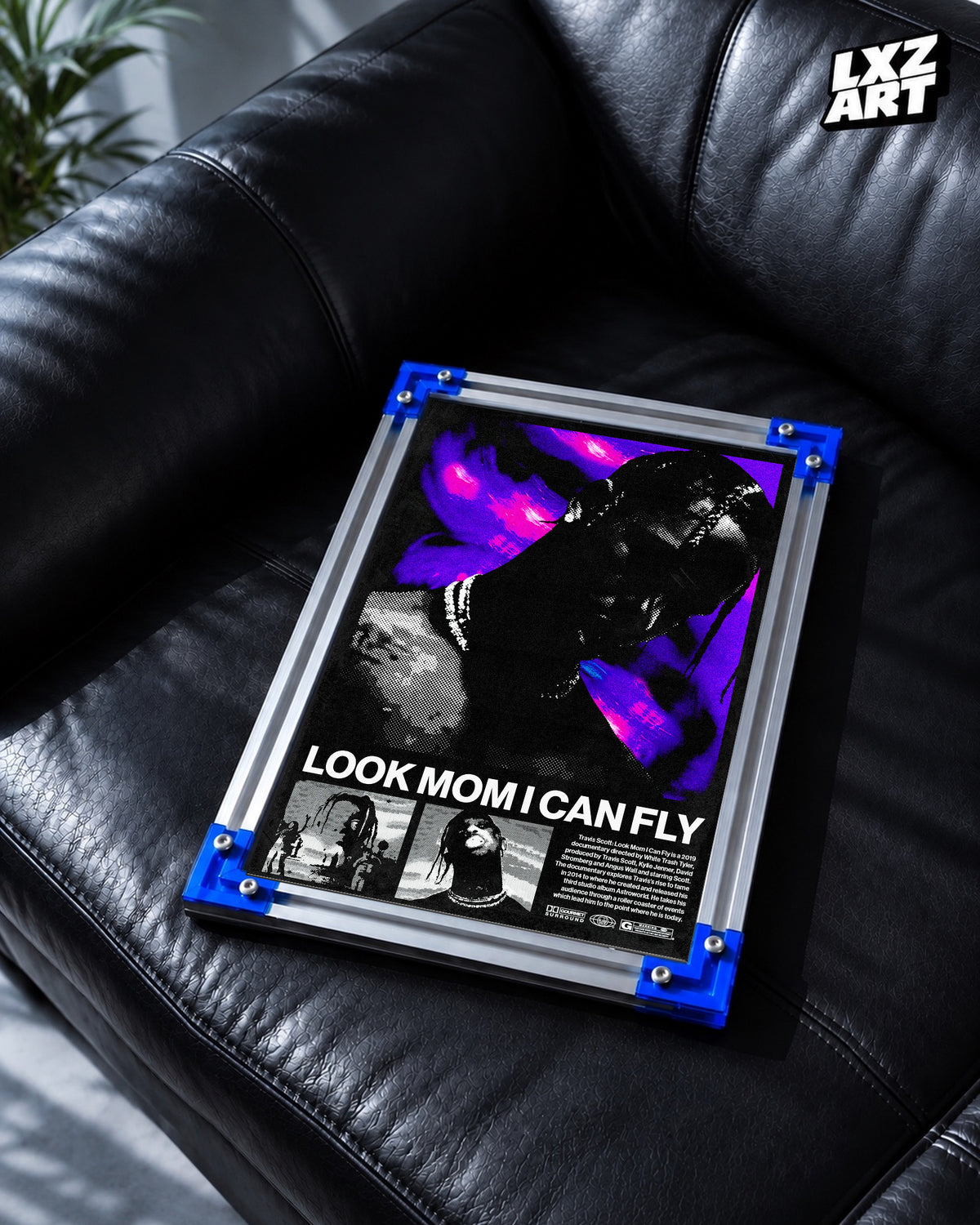 Travis Scott Look Mom I Can Fly Poster | Unframed Hip Hop Wall Art — LXZART display 2; frame not included