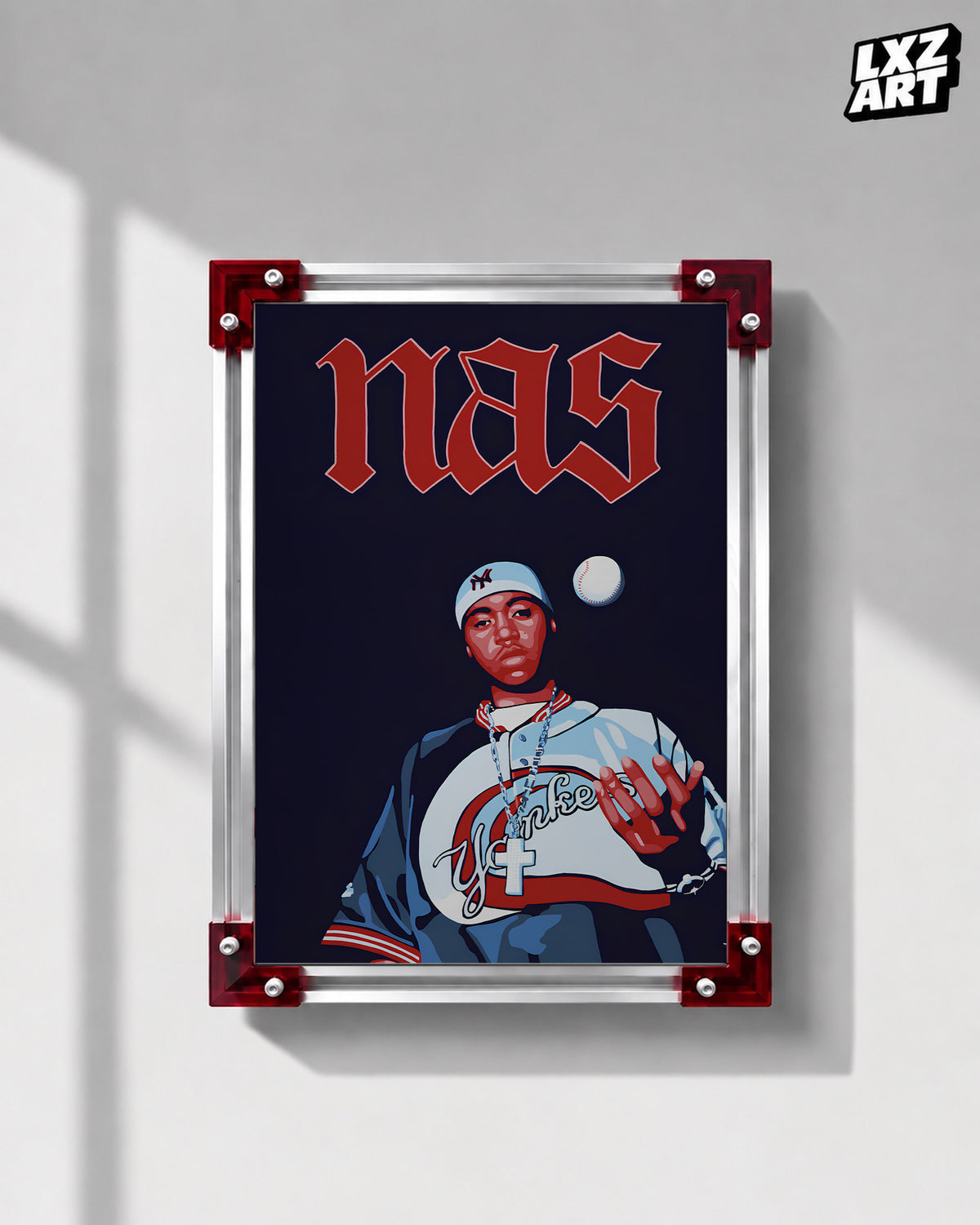 Nas Portrait Poster | Unframed Bedroom Wall Art — LXZART display 1; frame not included