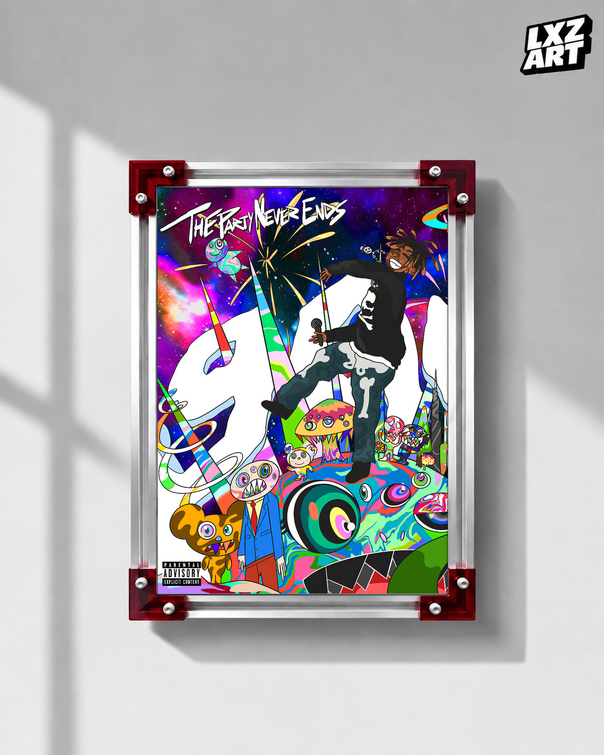 Juice WRLD The Party Never Ends Poster | Alt Edition | Unframed Bedroom Wall Art — LXZART display 1; frame not included
