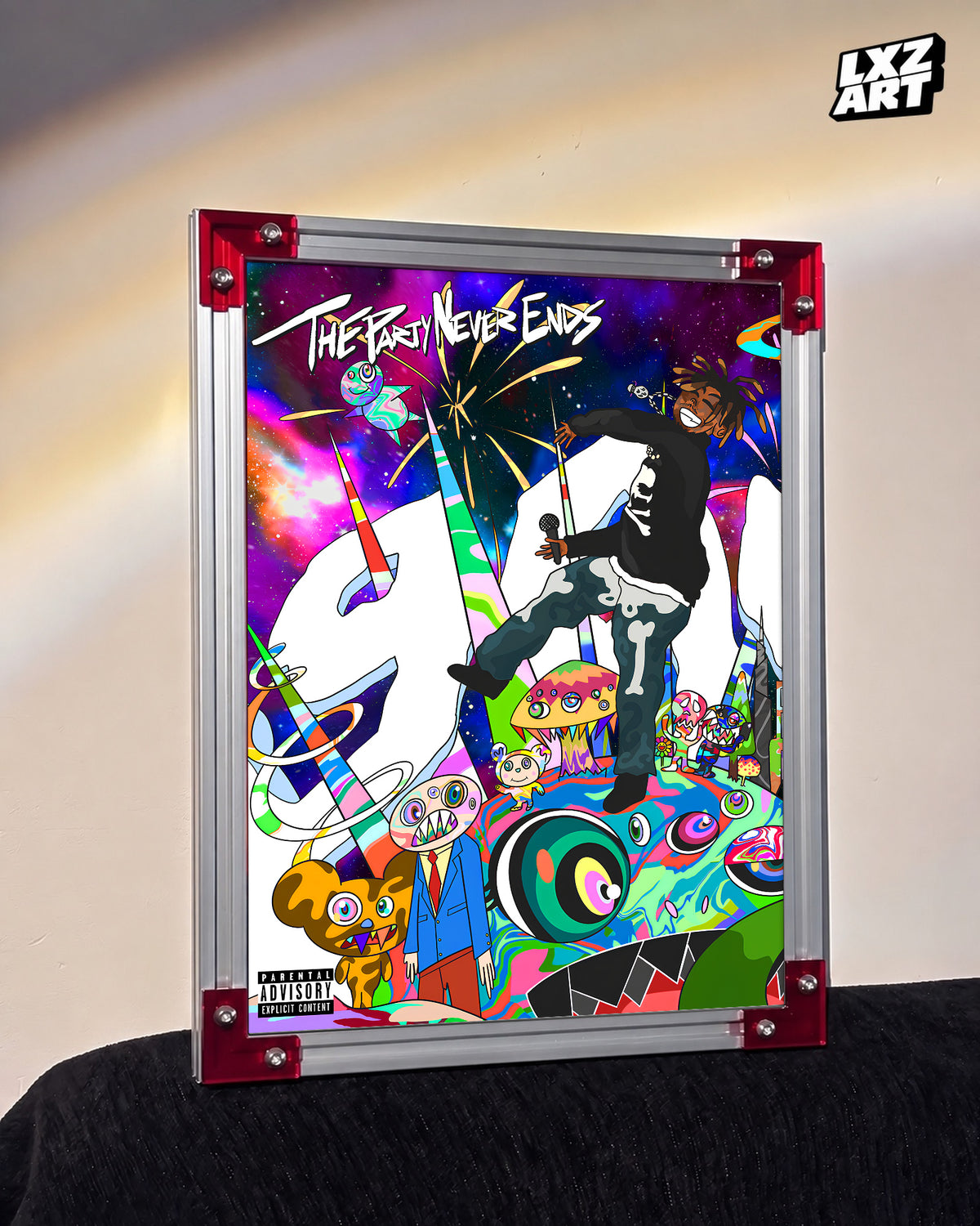 Juice WRLD The Party Never Ends Poster | Alt Edition | Unframed Bedroom Wall Art — LXZART display 3; frame not included