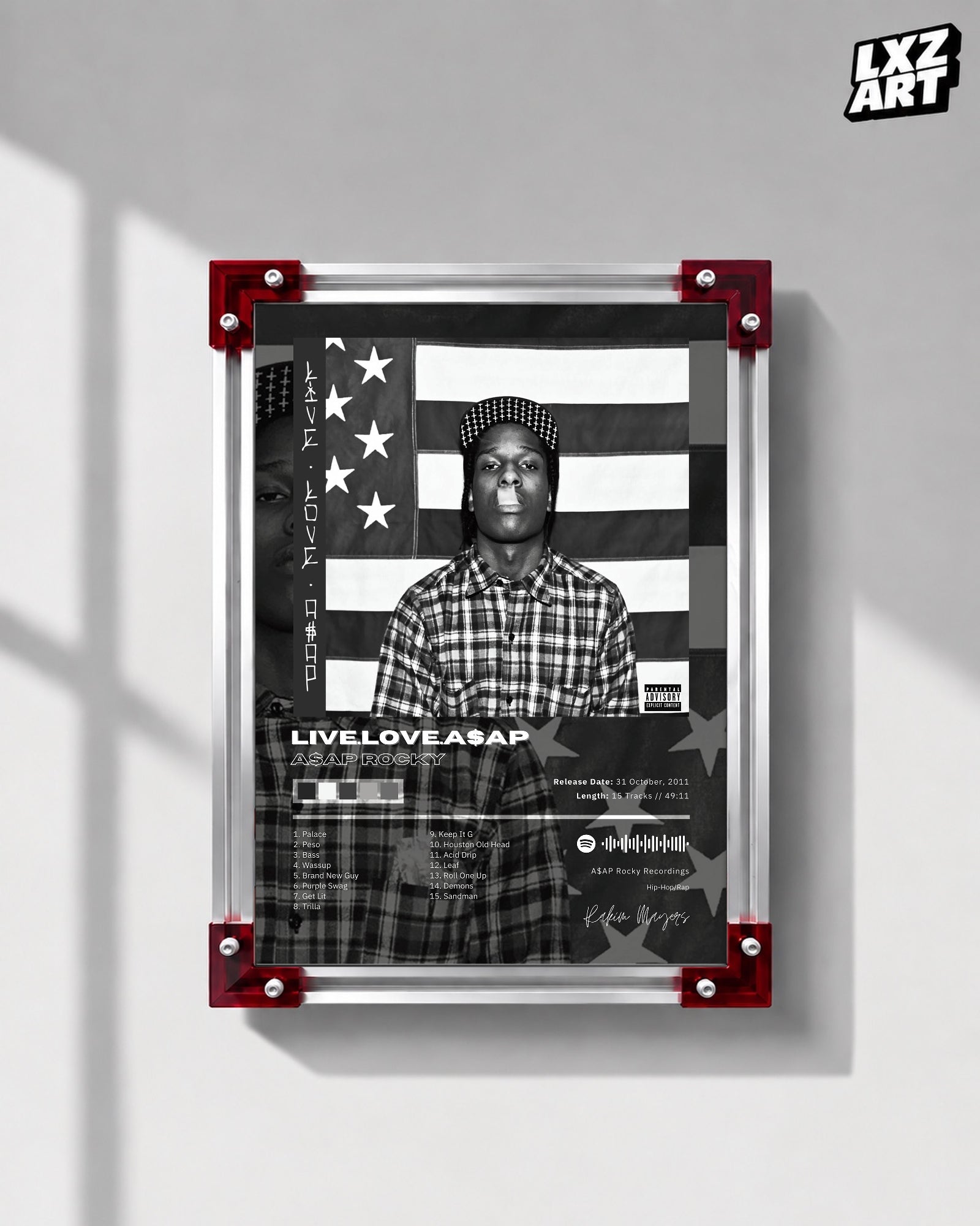 A$AP Rocky LIVE.LOVE.A$AP Poster | LXZART