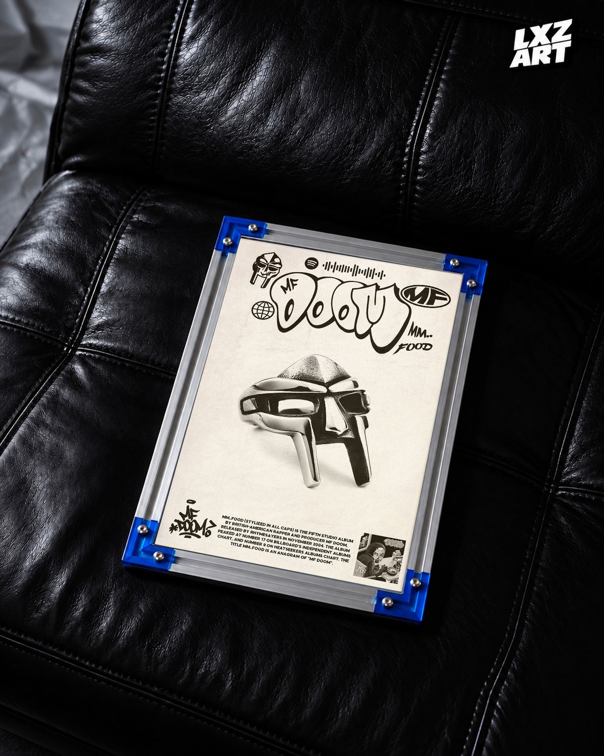 MF DOOM MM..FOOD Album Poster | Unframed Bedroom Wall Art — LXZART display 2; frame not included