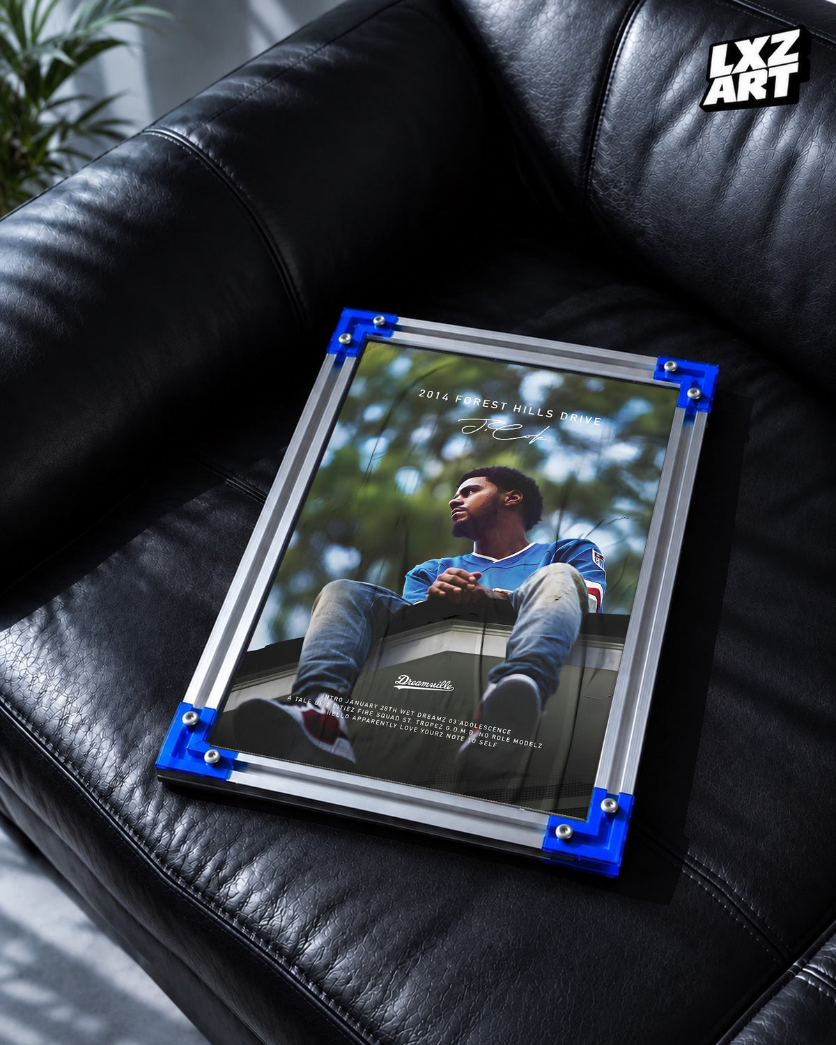 J. Cole Forest Drive Signature Poster — LXZART display 2; frame not included
