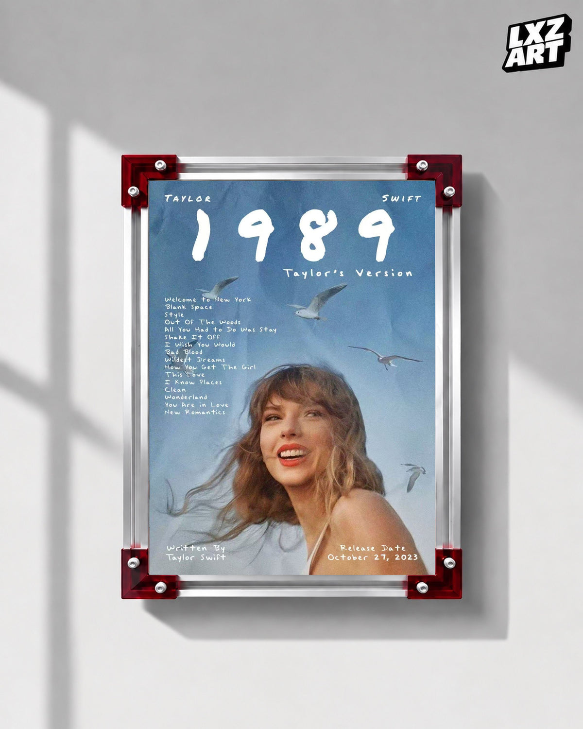 Taylor Swift 1989 Taylor's Version Poster | Unframed Bedroom Wall Art — LXZART display 1; frame not included
