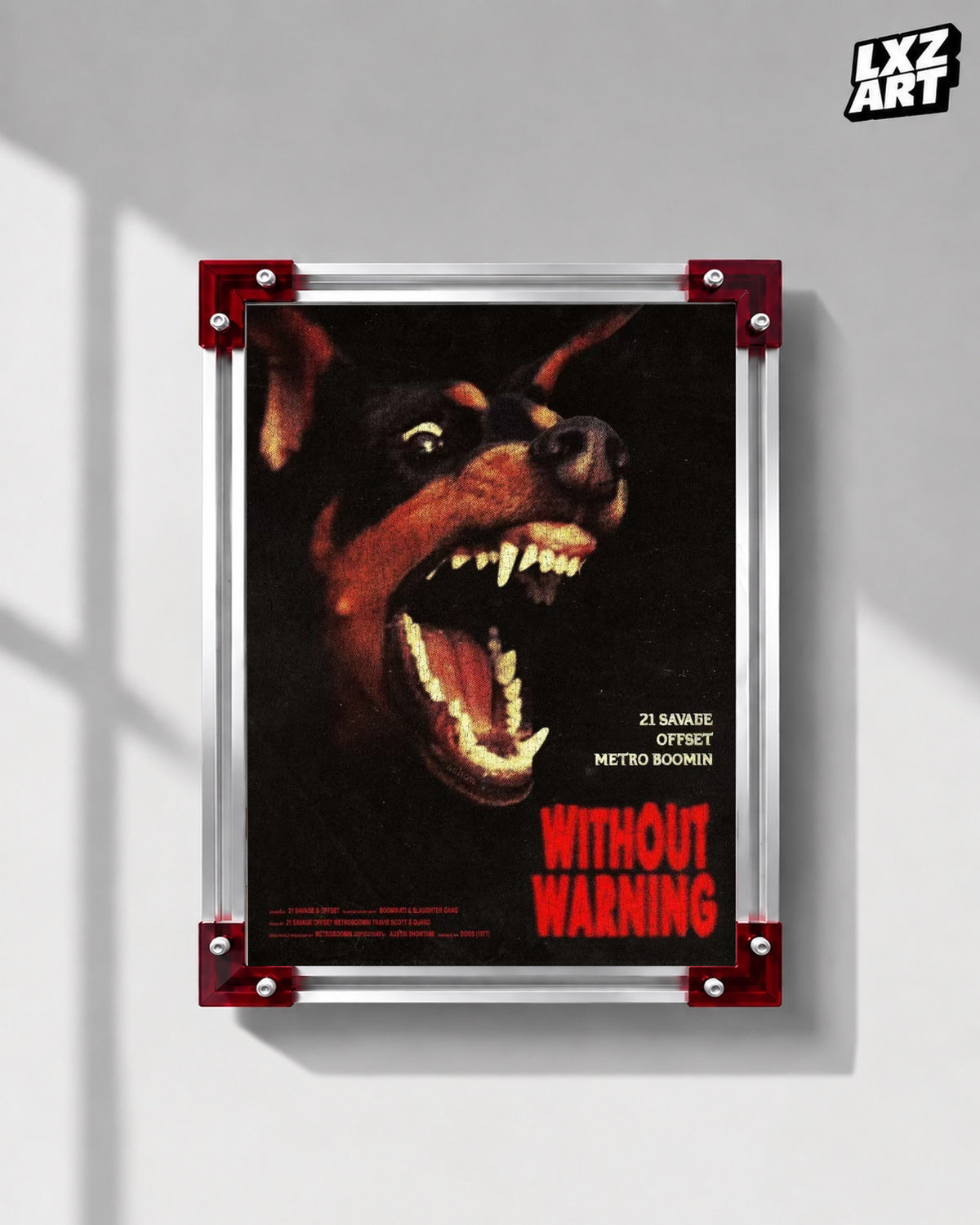 Without Warning Album Cover Poster Print - 21 Savage, Offset, Metro Boomin Wall Art — LXZART display 1; frame not included