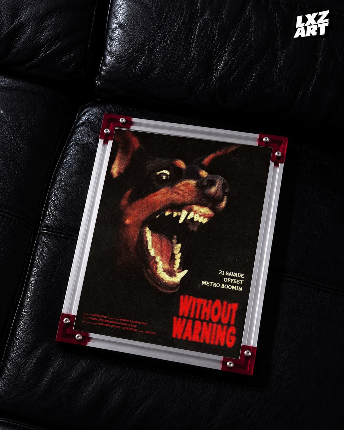 Without Warning Album Cover Poster Print - 21 Savage, Offset, Metro Boomin Wall Art — LXZART display 2; frame not included