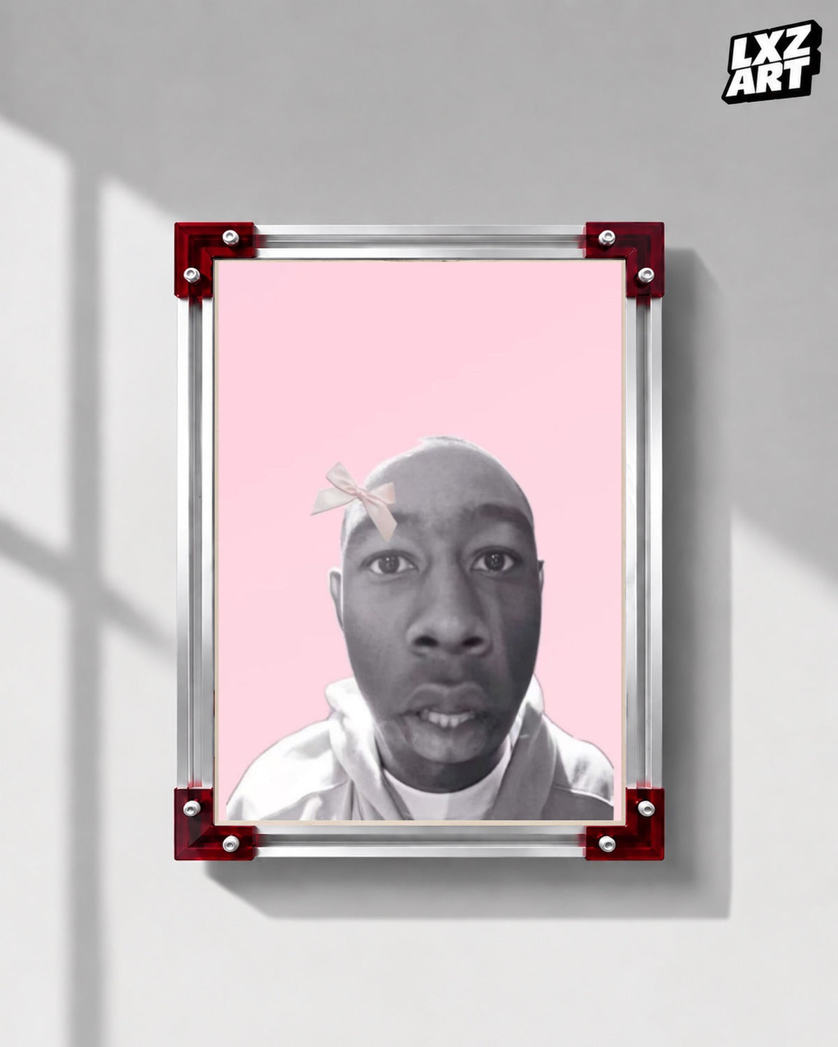Tyler, The Creator Pink Portrait Poster | Unframed Bedroom Wall Art — LXZART display 1; frame not included