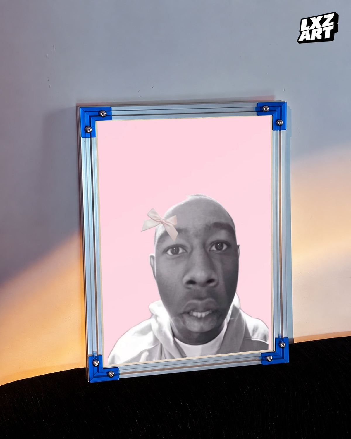 Tyler, The Creator Pink Portrait Poster | Unframed Bedroom Wall Art — LXZART display 3; frame not included