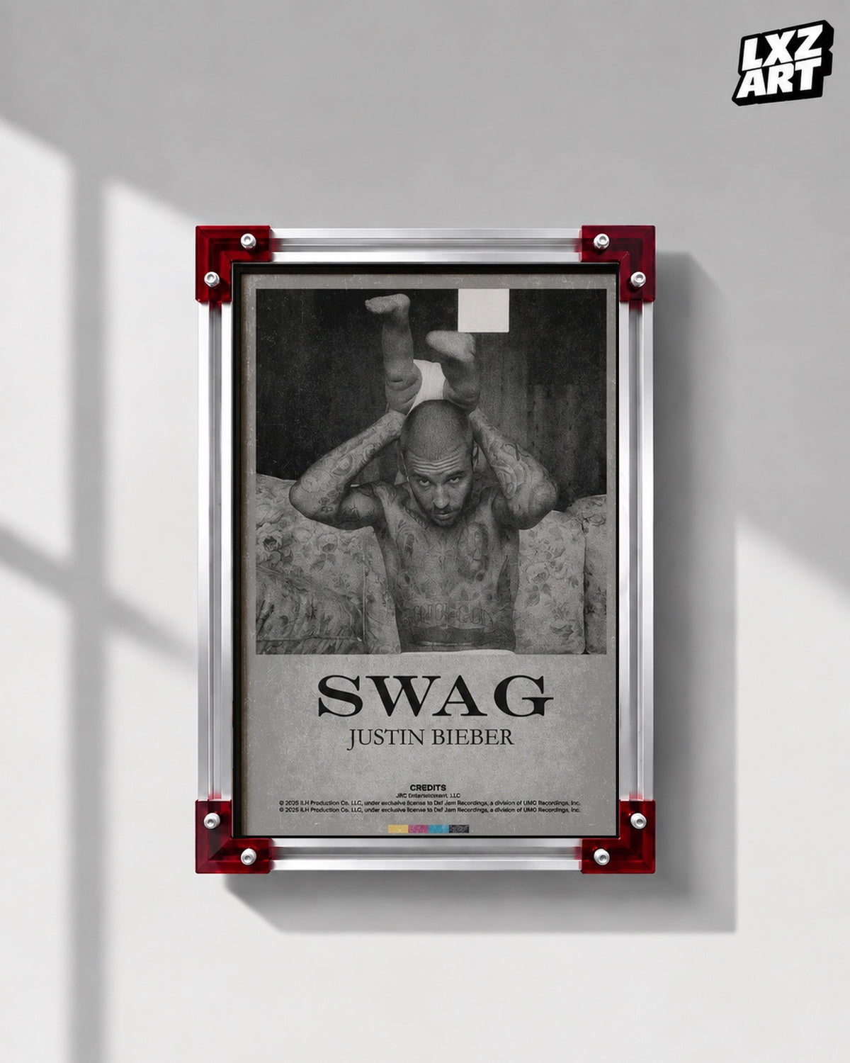 Justin Bieber SWAG Vintage Poster | Waterproof Non-Woven Fabric Wall Art Print — LXZART display 1; frame not included