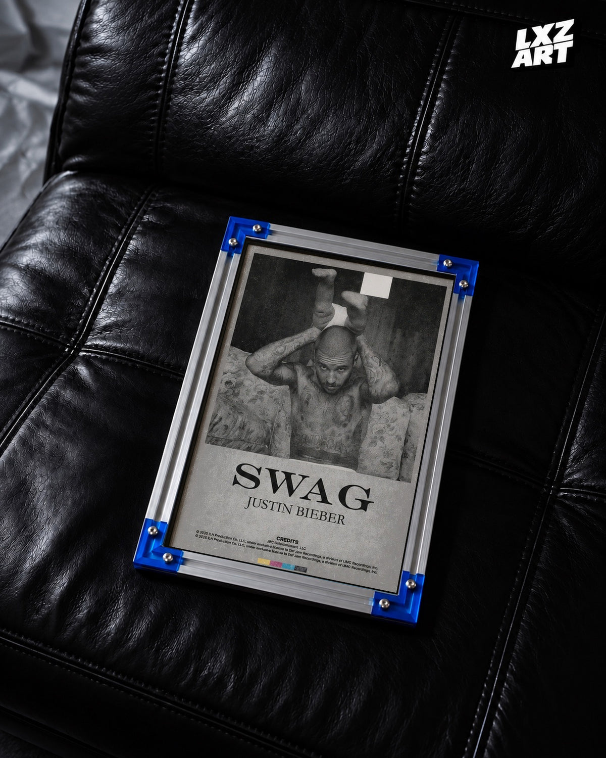 Justin Bieber SWAG Vintage Poster | Waterproof Non-Woven Fabric Wall Art Print — LXZART display 2; frame not included