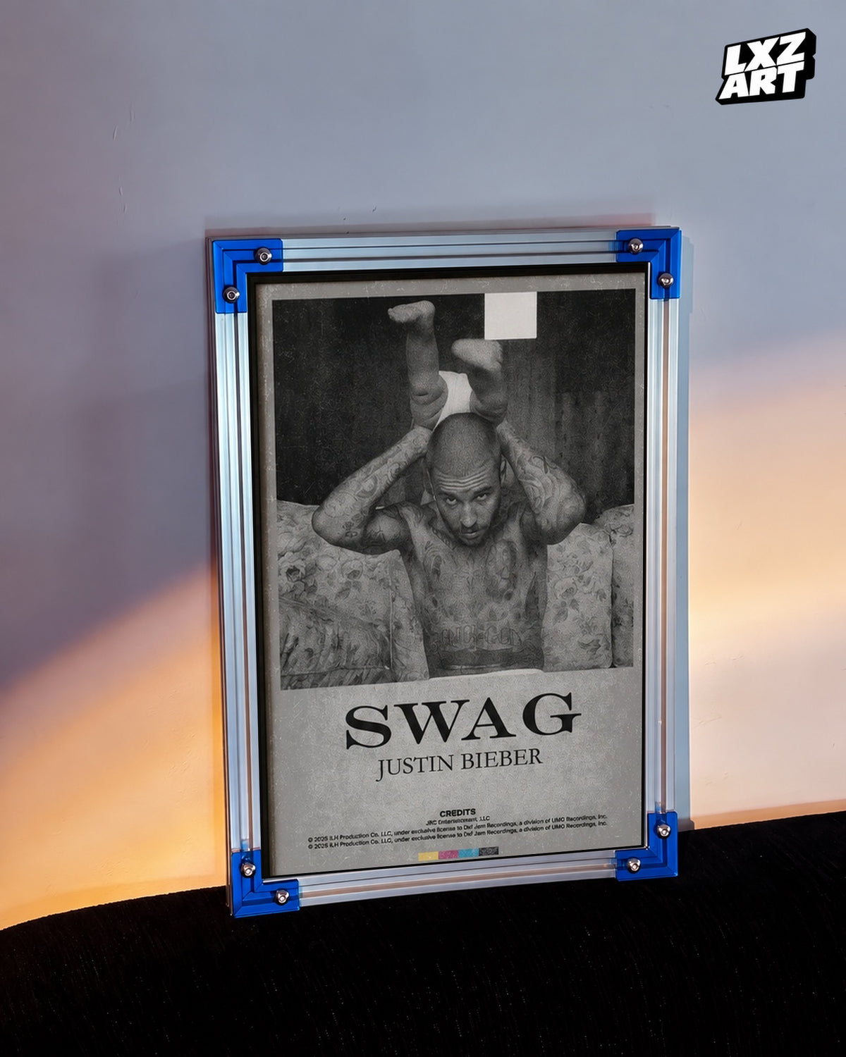 Justin Bieber SWAG Vintage Poster | Waterproof Non-Woven Fabric Wall Art Print — LXZART display 3; frame not included