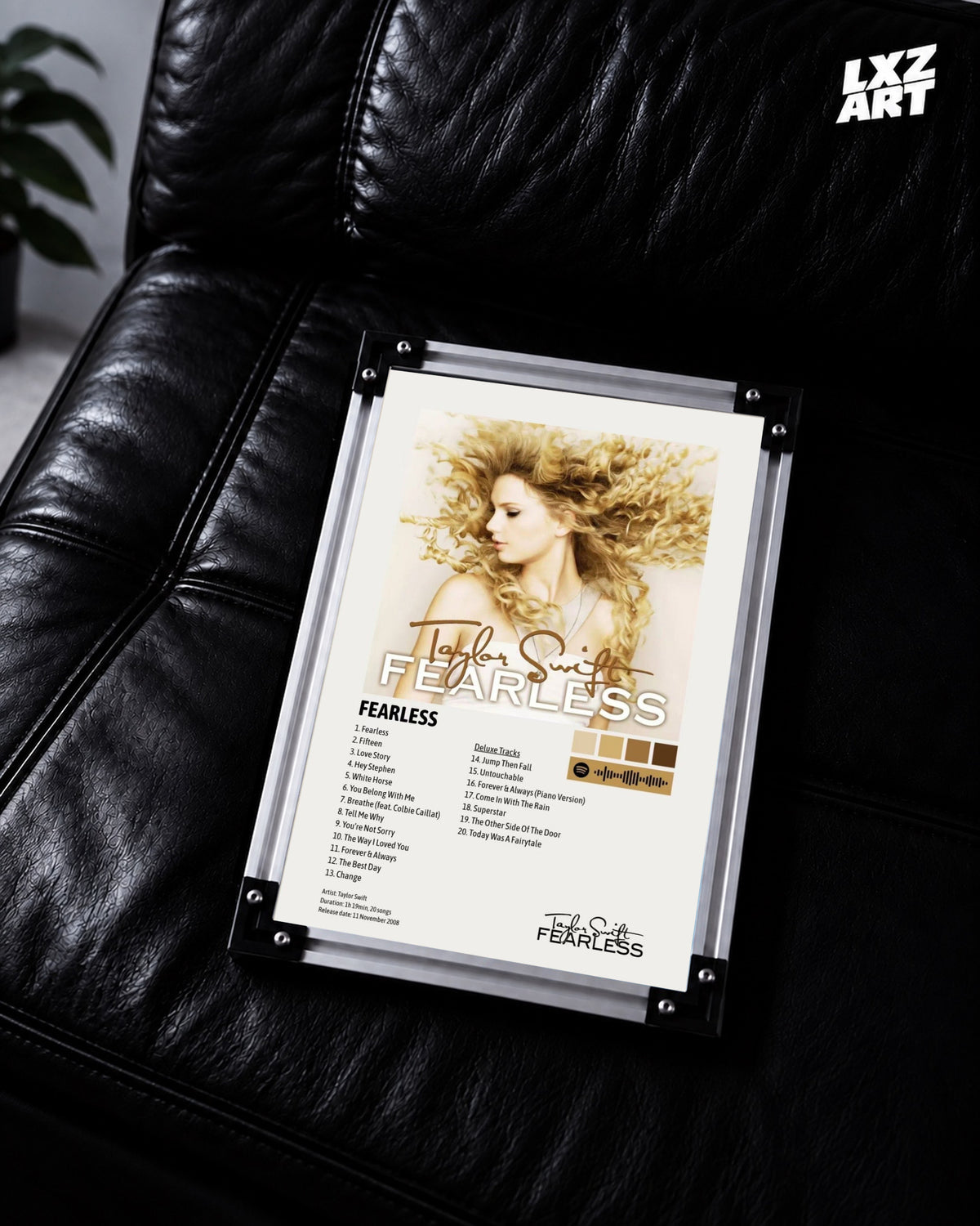 Taylor Swift Fearless Deluxe Edition Poster | Unframed Bedroom Wall Art — LXZART display 2; frame not included