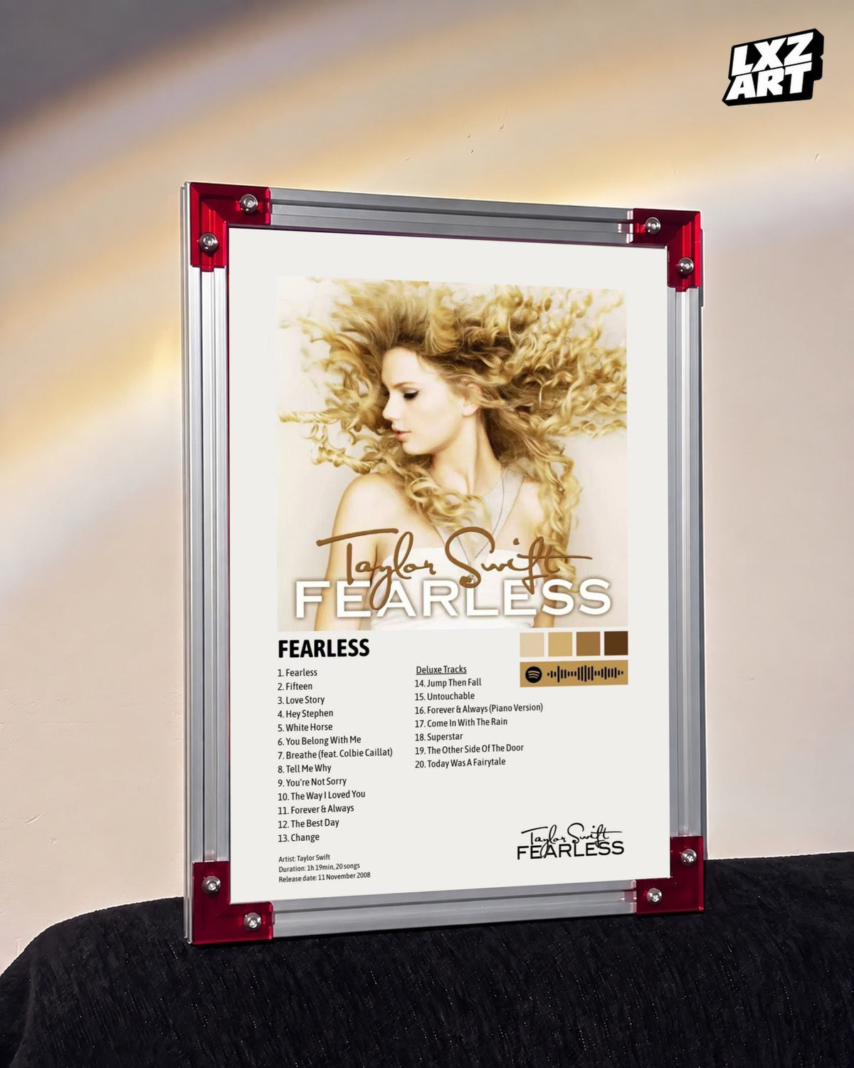 Taylor Swift Fearless Deluxe Edition Poster | Unframed Bedroom Wall Art — LXZART display 3; frame not included