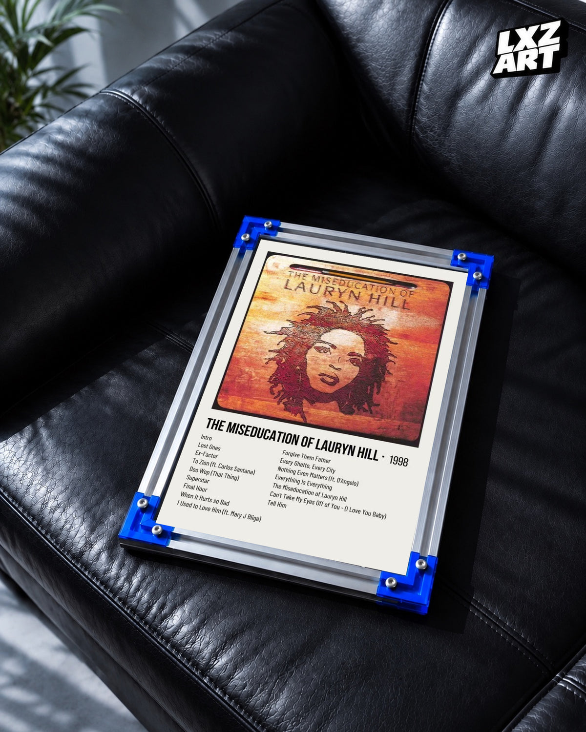 Lauryn Hill The Miseducation of Lauryn Hill Tracklist Poster | Unframed Bedroom Wall Art — LXZART display 2; frame not included