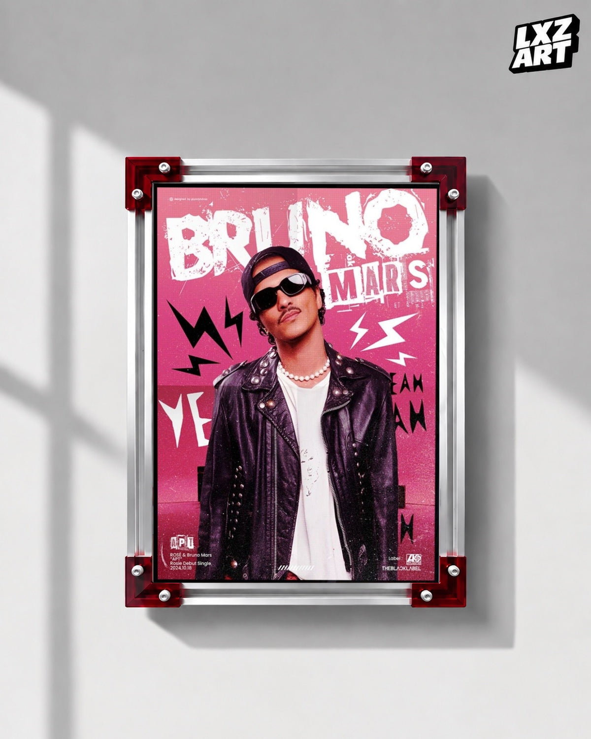 Bruno Mars x ROSE APT Wall Art Print — LXZART display 1; frame not included
