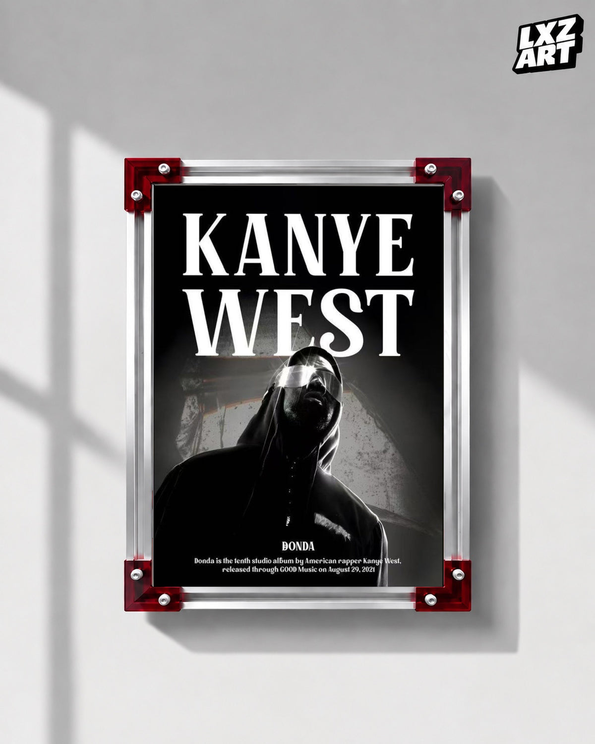 Kanye West Donda Portrait Poster | Unframed Hip Hop Wall Art — LXZART display 1; frame not included