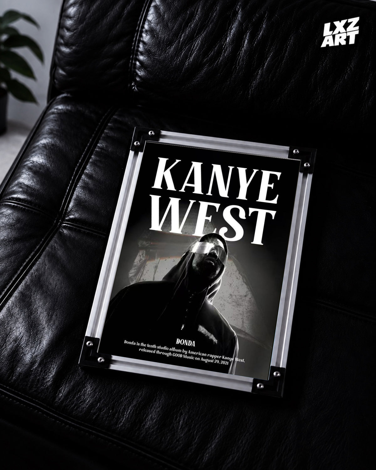 Kanye West Donda Portrait Poster | Unframed Hip Hop Wall Art — LXZART display 2; frame not included
