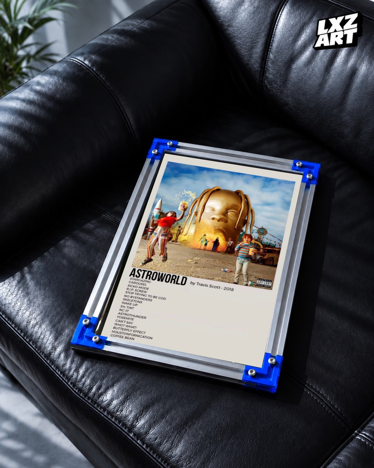 Travis Scott Astroworld Album Poster | Unframed Hip Hop Wall Art — LXZART display 2; frame not included