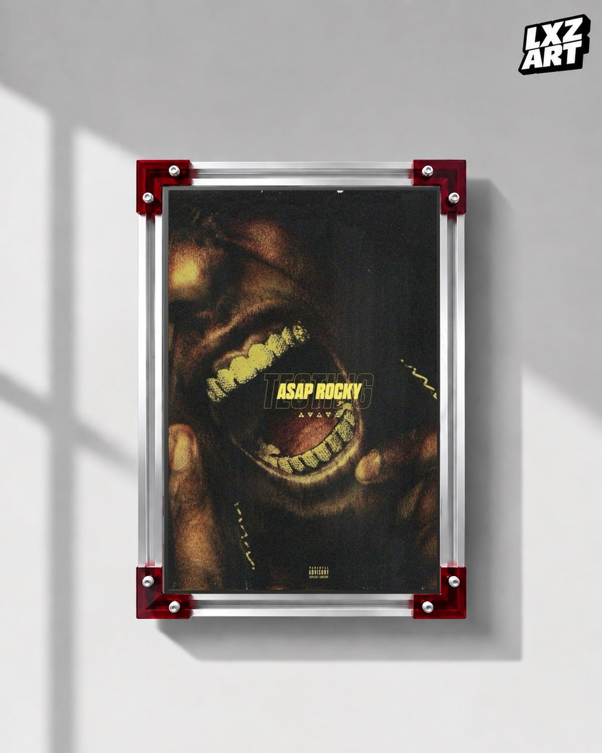 A$AP Rocky Testing Tracklist Wall Art Print — LXZART display 1; frame not included