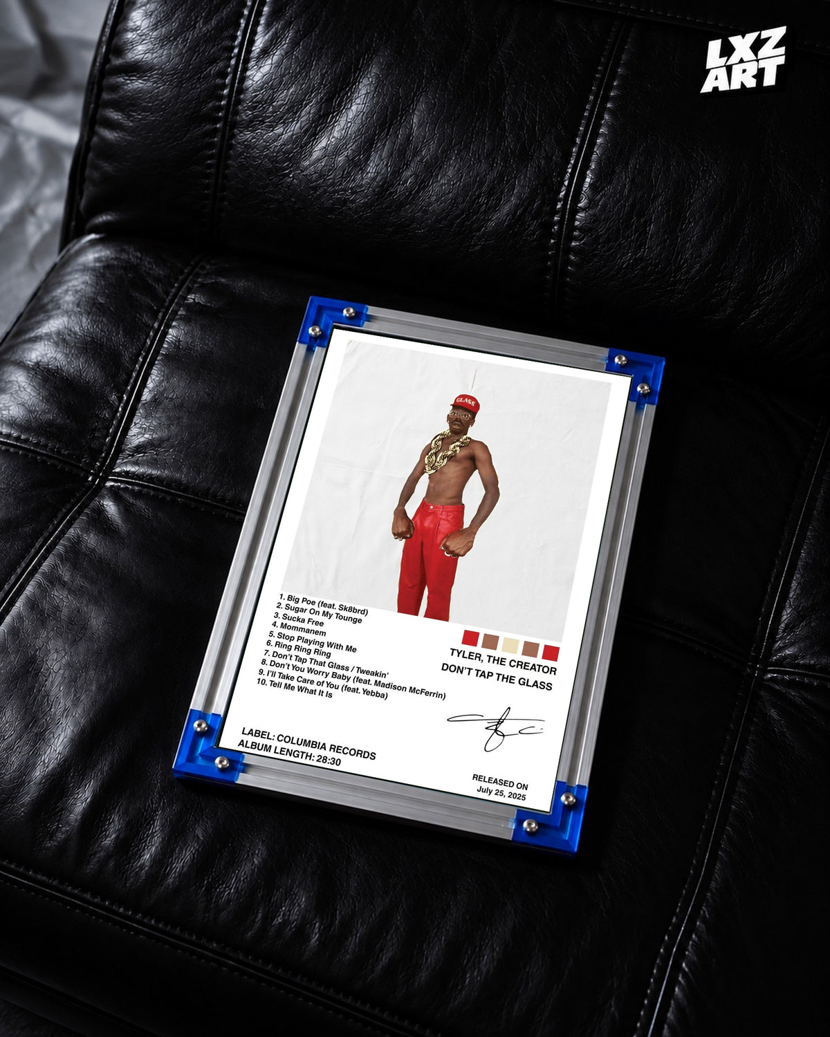 Tyler, The Creator Don't Tap The Glass Tracklist Poster | Unframed Bedroom Wall Art — LXZART display 2; frame not included