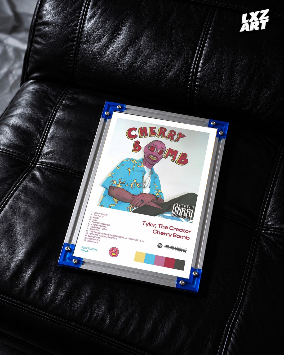 Tyler, The Creator Cherry Bomb Tracklist Poster | Unframed Bedroom Wall Art — LXZART display 2; frame not included