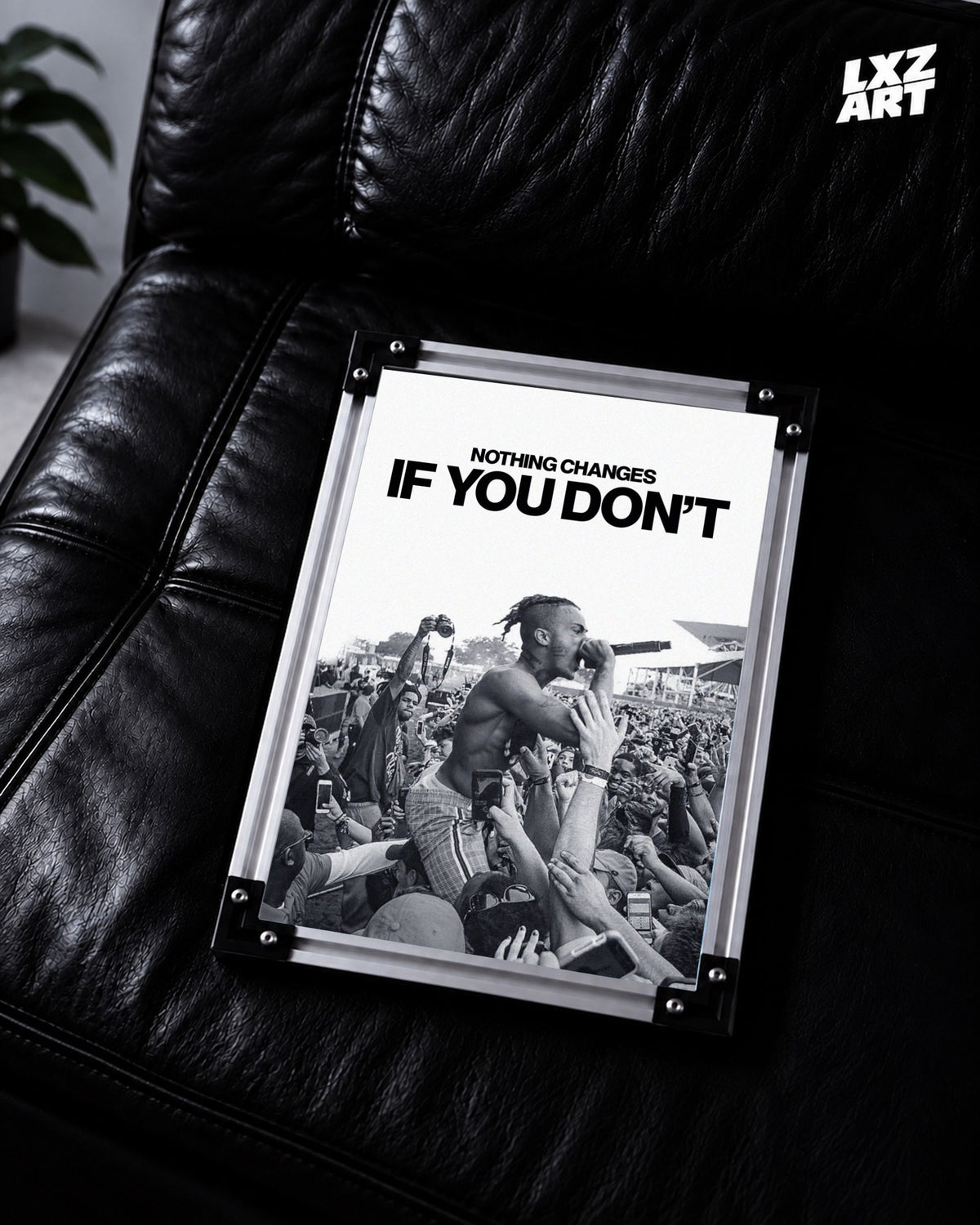 XXXTentacion Nothing Changes Concert Poster | Unframed Hip Hop Wall Art — LXZART display 2; frame not included
