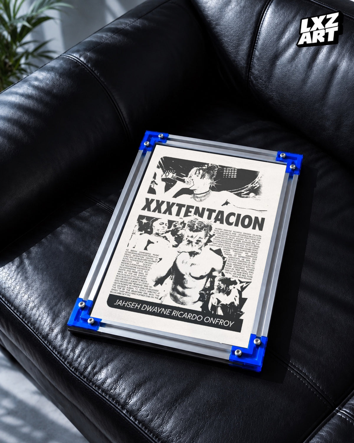 XXXTentacion Biography Collage Poster | Unframed Hip Hop Wall Art — LXZART display 2; frame not included