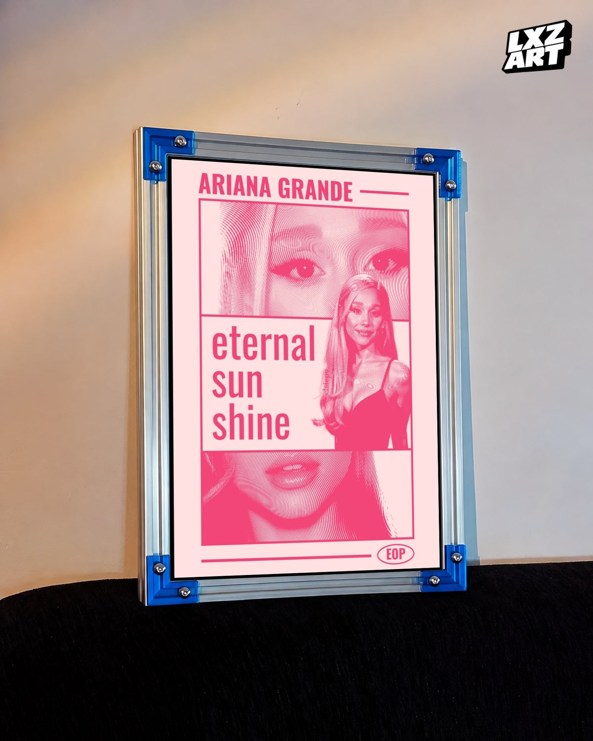 Ariana Grande Eternal Sunshine Pink Portrait Poster | Unframed Bedroom Wall Art — LXZART display 3; frame not included