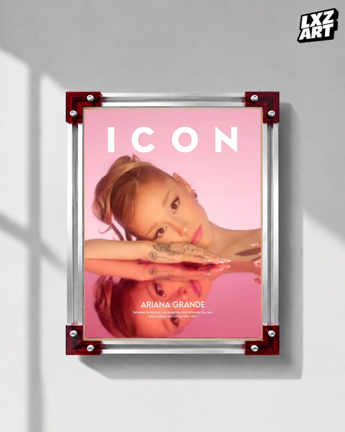 Ariana Grande Icon Portrait Poster | Unframed Pop Wall Art — LXZART display 1; frame not included