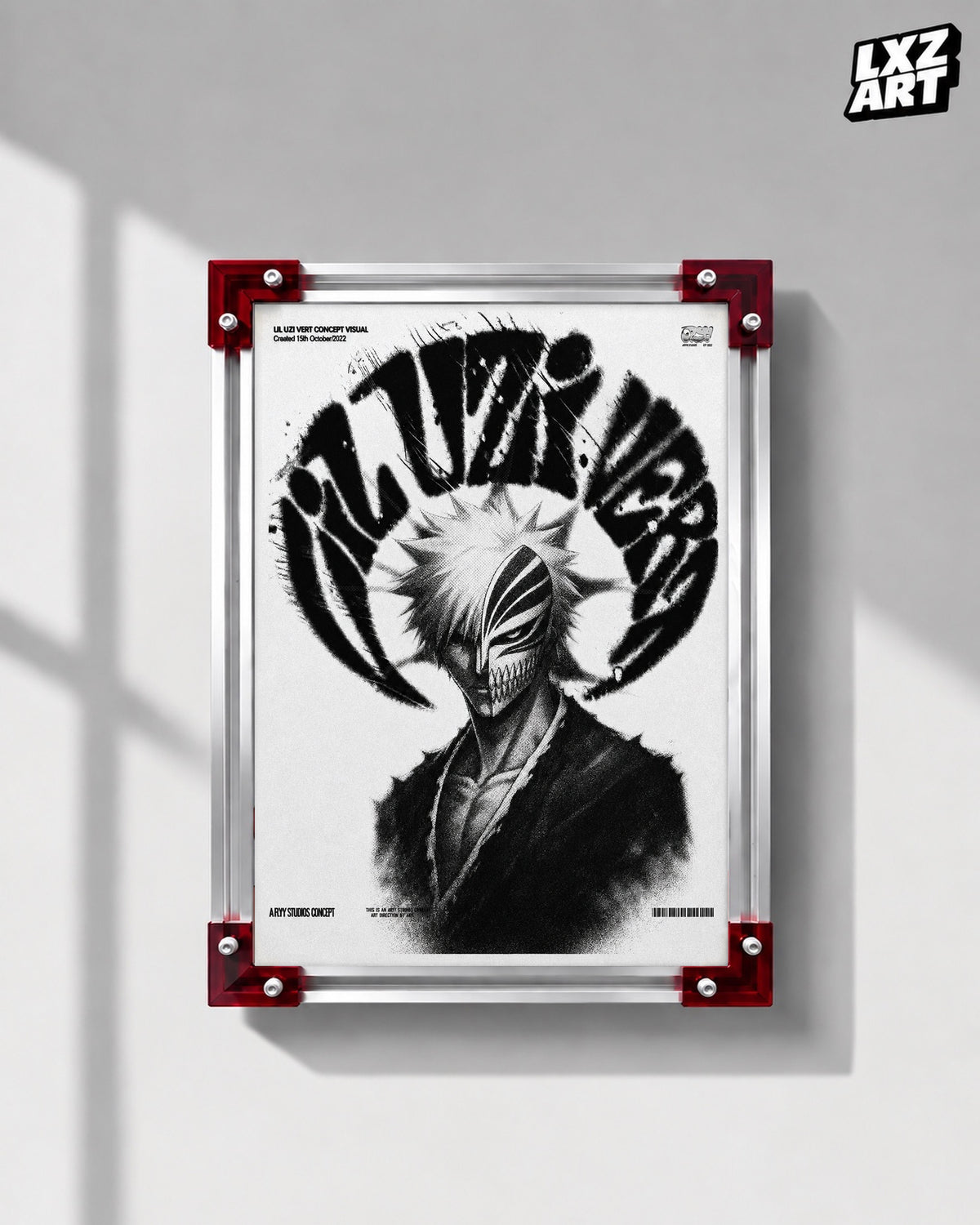 Lil Uzi Vert Anime Wall Art - Ichigo Kurosaki Bleach Concept Visual Poster — LXZART display 1; frame not included