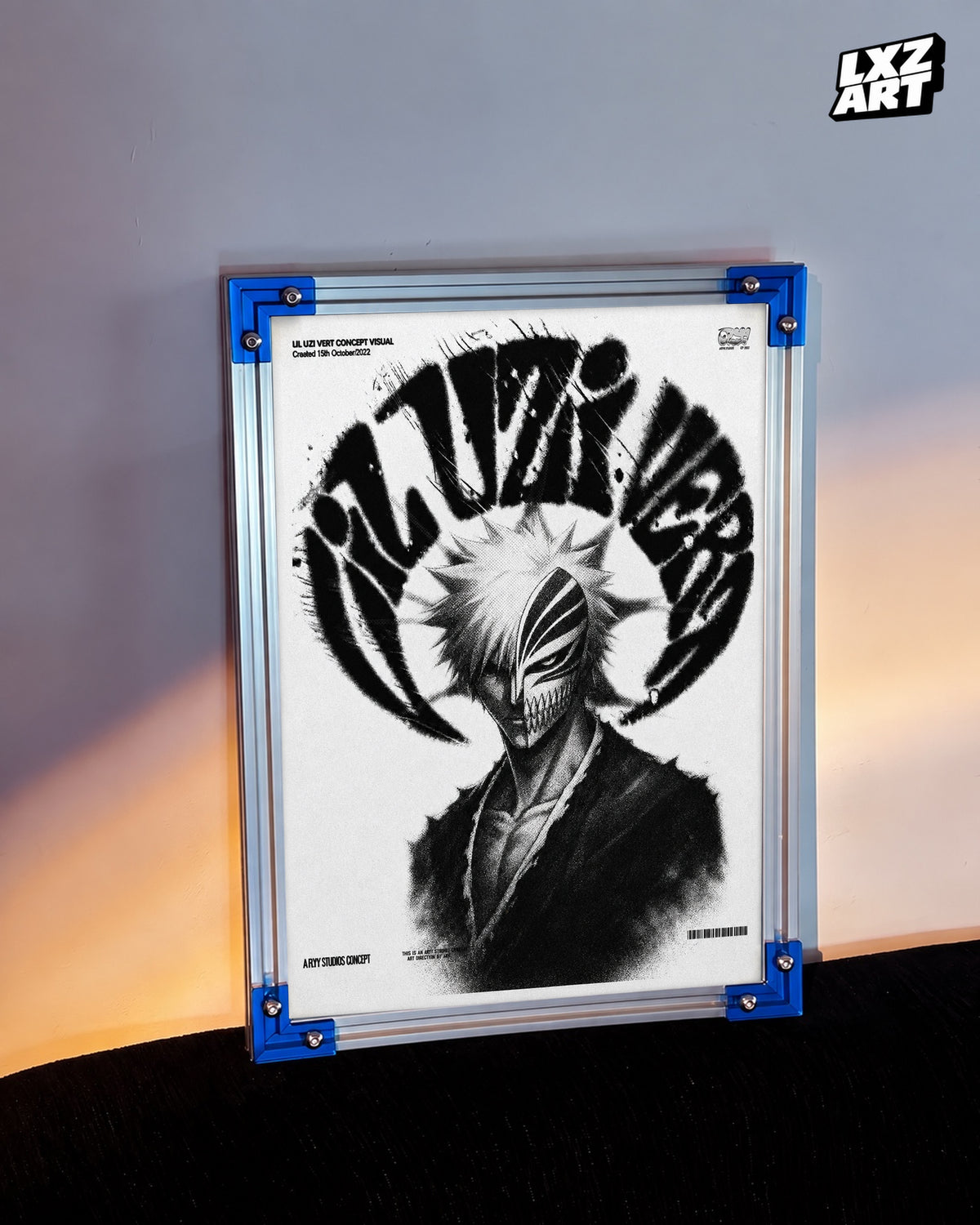 Lil Uzi Vert Anime Wall Art - Ichigo Kurosaki Bleach Concept Visual Poster — LXZART display 3; frame not included