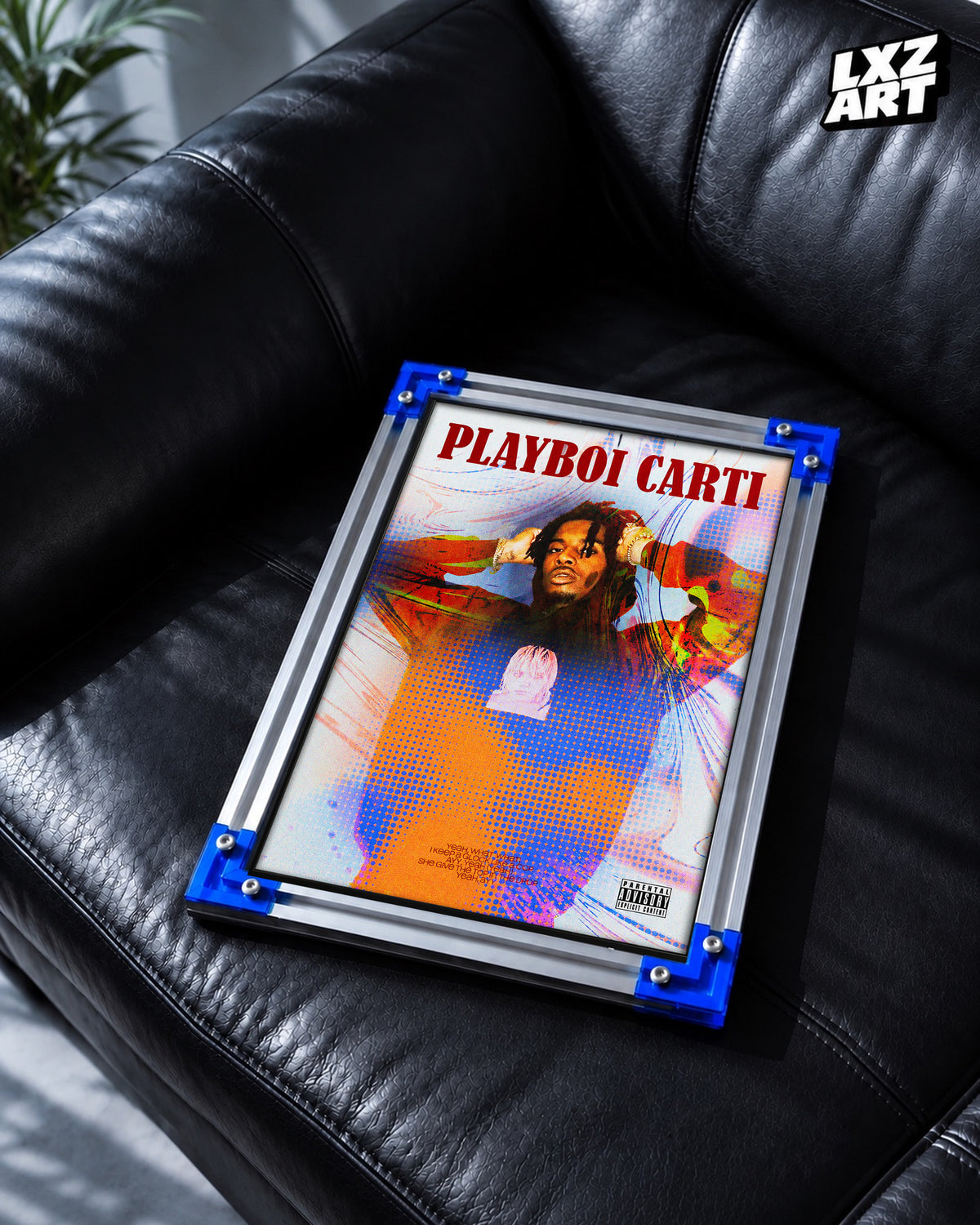 Playboi Carti Portrait Poster | Unframed Bedroom Wall Art — LXZART display 2; frame not included