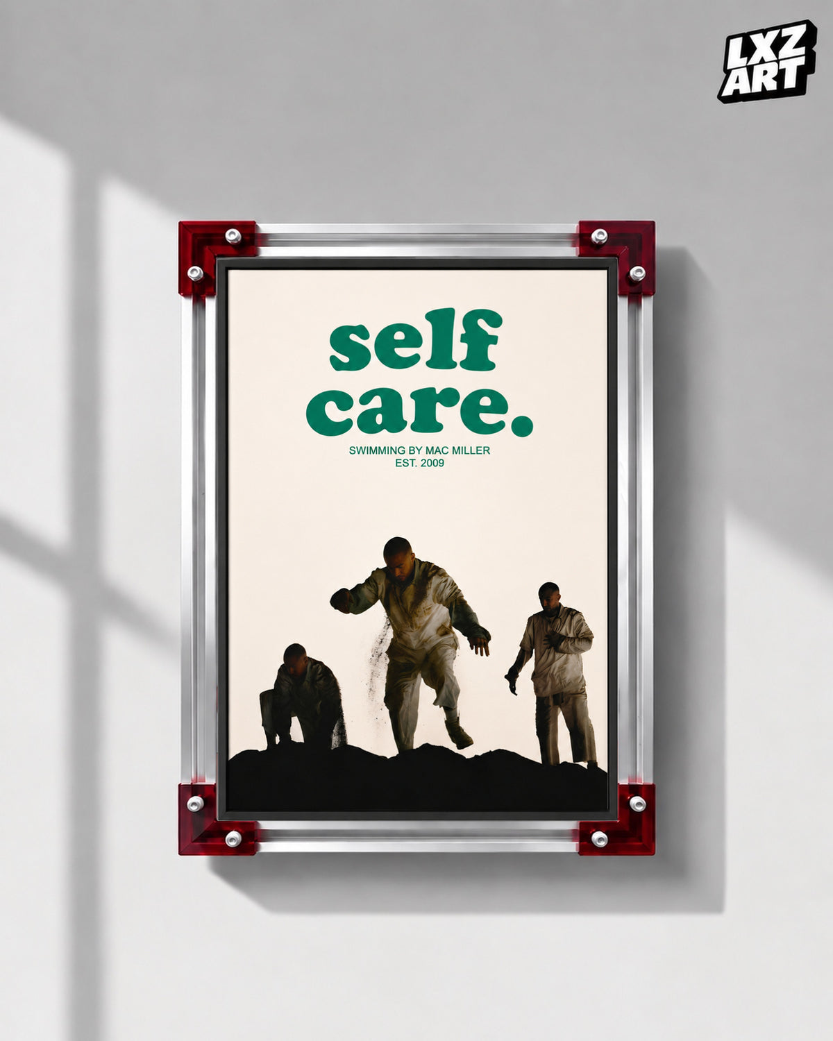Mac Miller Self Care Poster | Unframed Bedroom Wall Art — LXZART display 1; frame not included