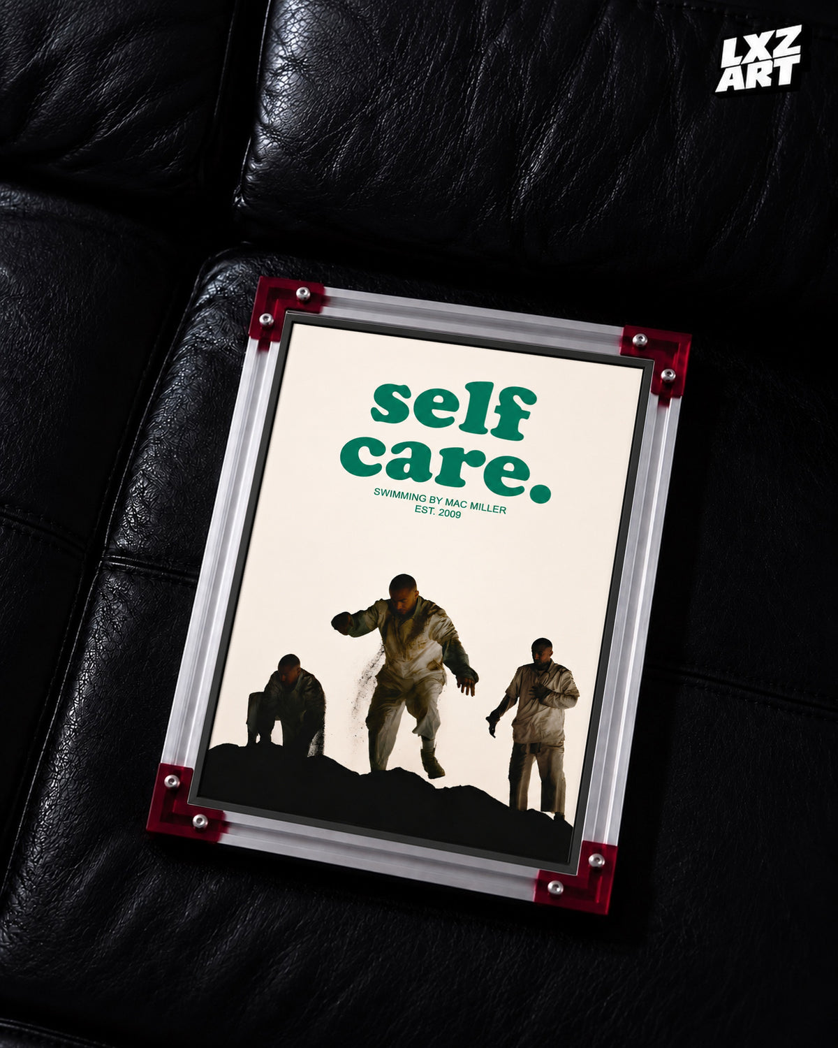 Mac Miller Self Care Poster | Unframed Bedroom Wall Art — LXZART display 2; frame not included